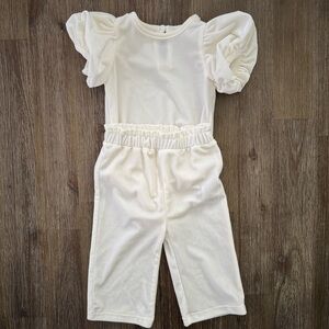 NWOT Velvet BodySuit and Pants 2-Piece Set 3-6M